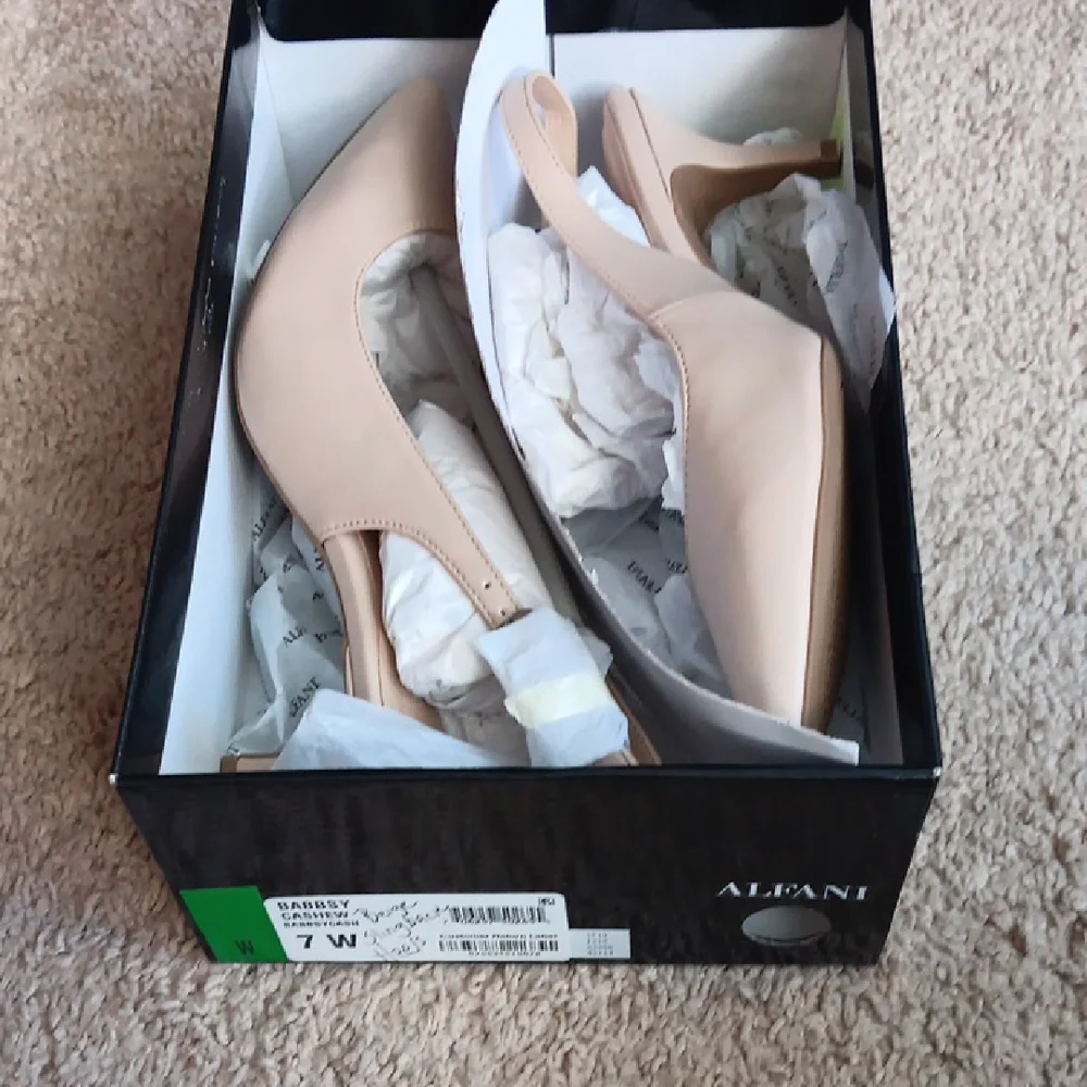 Alfani Nude Slingback Heels - Picture 7 of 7